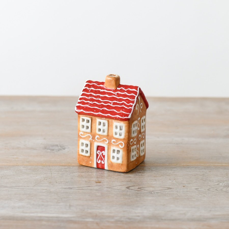 Gingerbread House T-light Holder 9.5cm