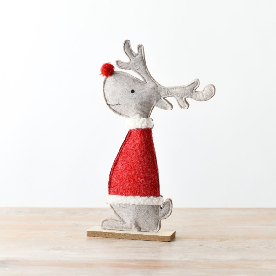 Xmas Felt Reindeer w/ Red Jumper