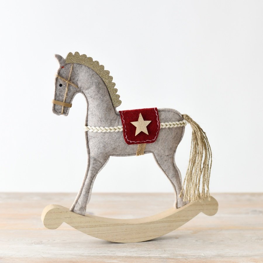 Felt Rocking Horse, 28cm