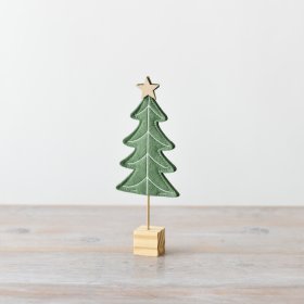 Green Felt Christmas Tree w/ Base, 22cm 