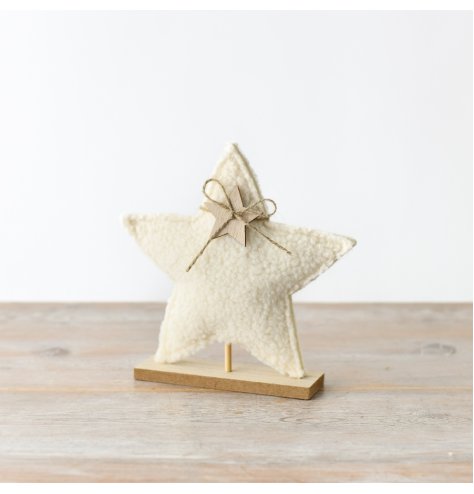 Sherpa Star With Wooden Base