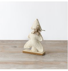 Sherpa Christmas Tree On Wooden Base