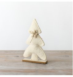 Sherpa Christmas Tree On Wooden Base