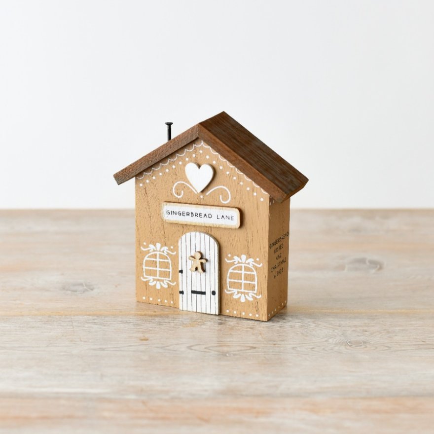 Gingerbread Lane Wooden House, 14cm 