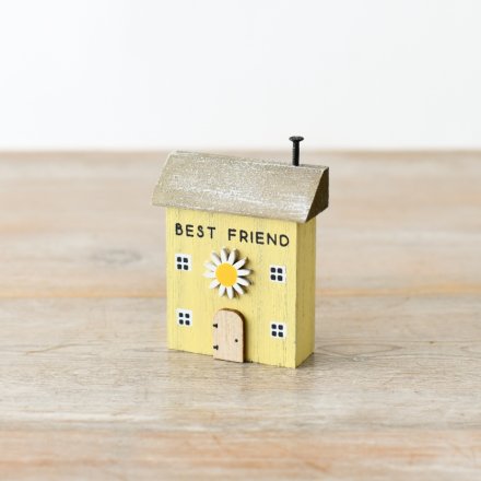 A cute best friends house in a block design, small enough to fut anywhere around the home.