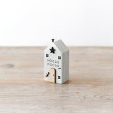 A must have miniature wooden house block with HOCUS POCUS slogan and charming 3D details. 