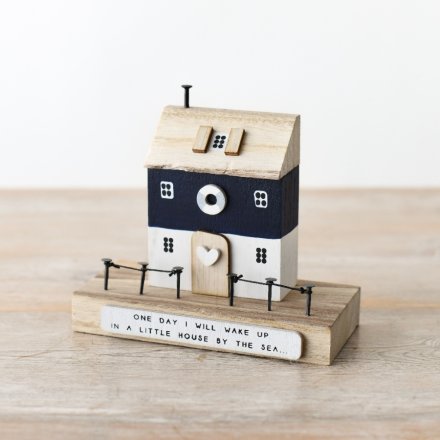 By The Sea House Ornament, 13cm