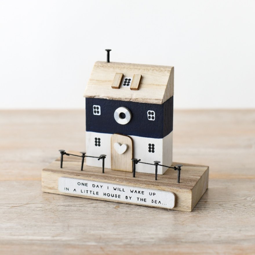 One Day Coastal House Ornament, 13cm