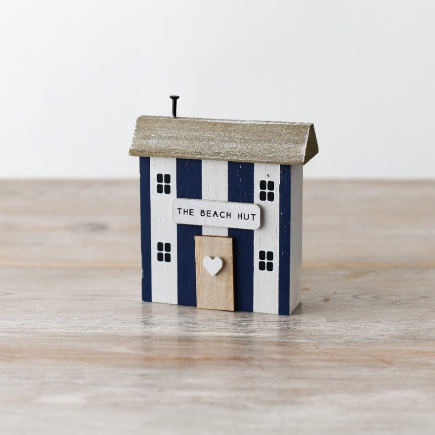 Wooden Beach Hut House - 12cm 