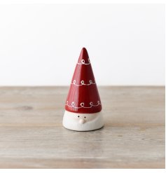 Short Red Ceramic Santa