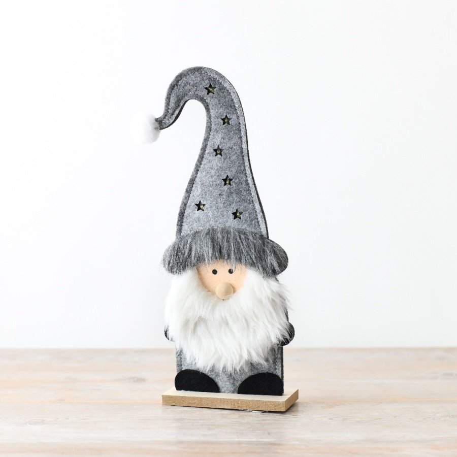 Spread holiday cheer with our Standing Felt Light Up Santa Hat, perfect for adding charm to your décor! 