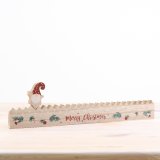 Santa Wooden Countdown Calendar, 39.5cm