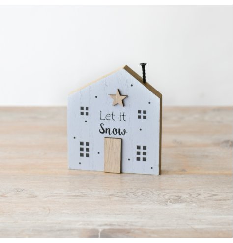  Let it Snow Block House Deco, 11.4cm