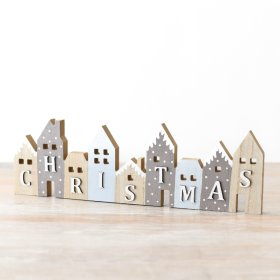 Get into the holiday spirit with this quaint wooden Christmas sign. Perfect for adding a touch of charm to your decora