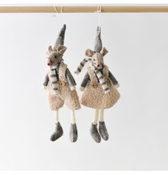 2/A Neutral Boy & Girl Mice Hangers 