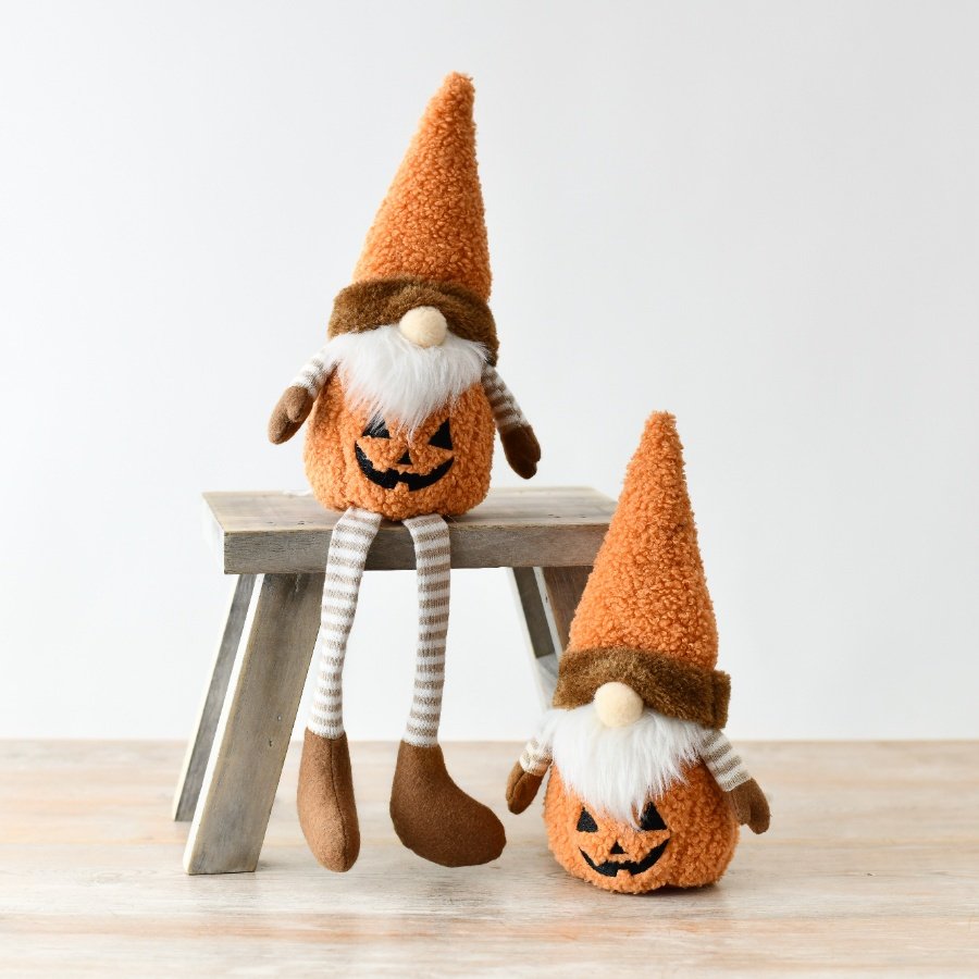 PL149797 - Dangle Legs Fabric Gonk with Pumpkin Face | | Autumn ...