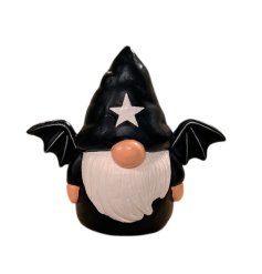 A cute gonk ornament dressed as a bat. Wonderfully detailed with wings and a star hat. 