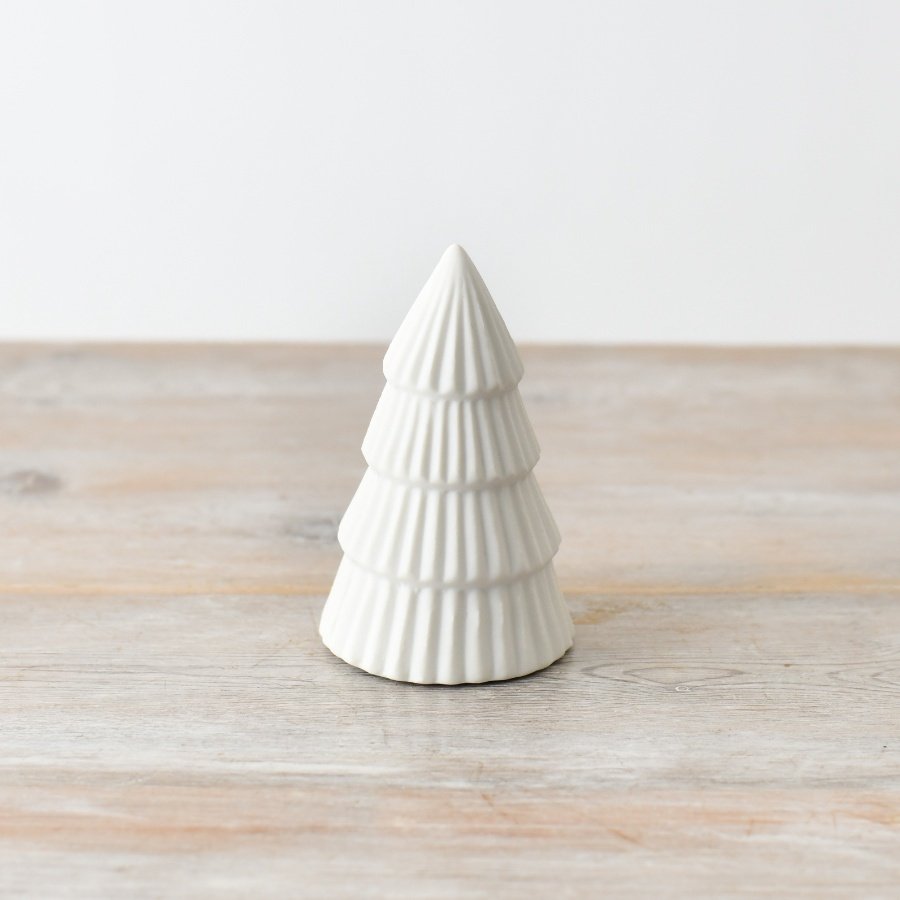 Matte White Tree Ornament,12cm