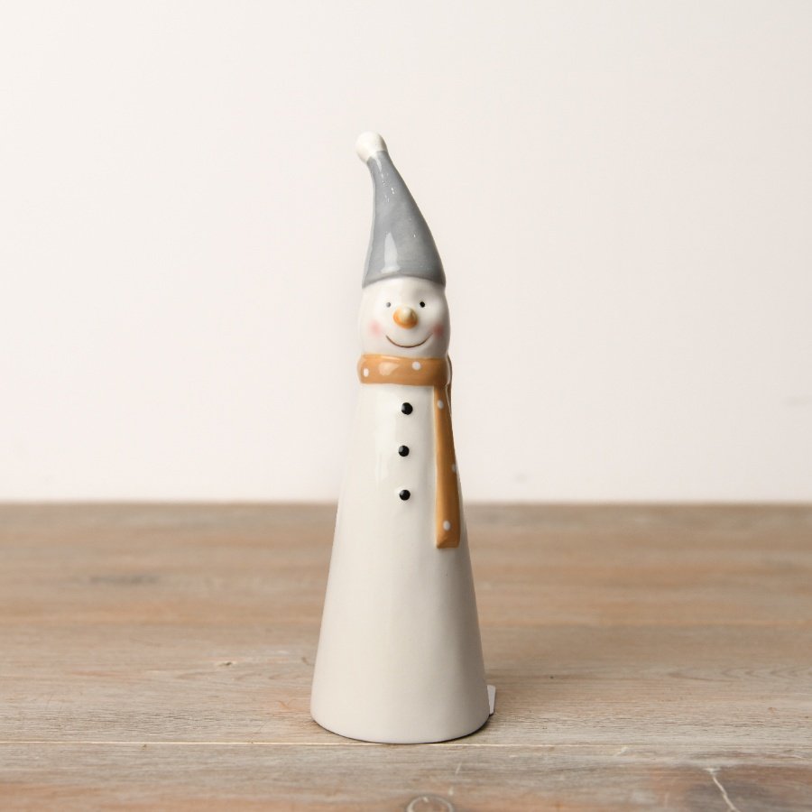 Tall Ceramic Snowman 11cm