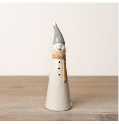 Tall Ceramic Snowman 11cm