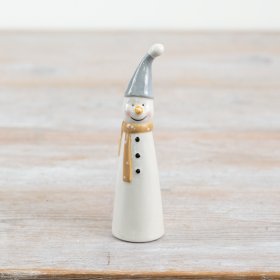 Tall Ceramic Snowman 11cm