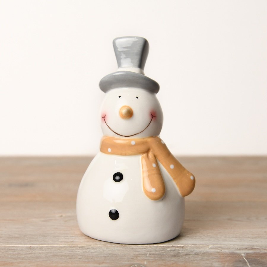 Bring the holiday cheer to your home with this charming ceramic snowman figurine #festive #snowman #ornament 