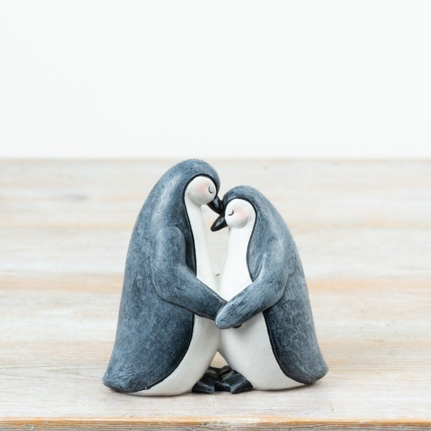 12cm Penguin Couple Figurine