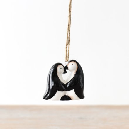 Penguin couple hanger, 7cm