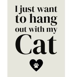 A charming mini metal sign for all cat lovers! 