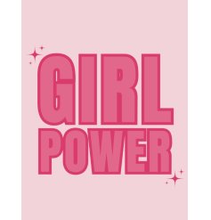 This super bright pink mini metal sign hung by jute string is great for encouraging girl power!