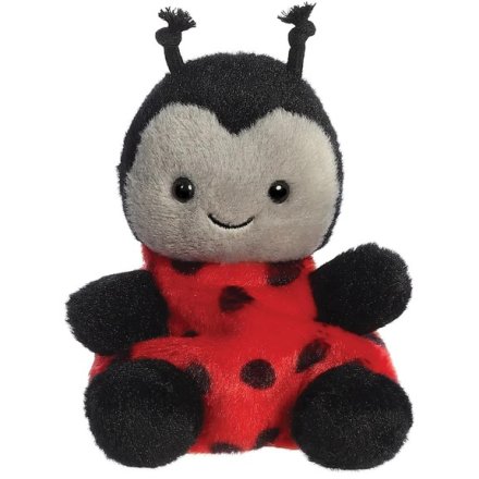 An adorable Palm pal soft toy in the shape of a ladybird, called Lil Spots.
