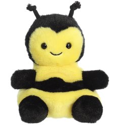 A soft and cuddly bee shaped plush toy from the Palm Pal collection. 