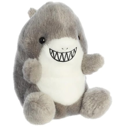 Meet Chomps the shark,  a soft toy with fierce teeth from the Palm Pal range.