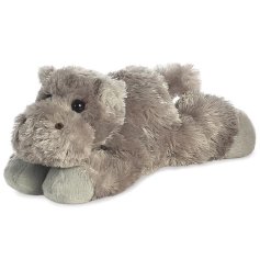 Howie the Hippo, a plush soft toy from the Mini Flopsies collection. 
