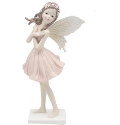 This delicate figurine is intricately designed with intricate details and sparkling accents