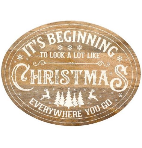 Wooden 'It's Beginning to Look Like Christmas' Sign