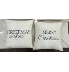 2/A  Boucle Christmas Soft Cushion, 40cm