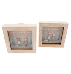 12cm Pebble Festive Plaque 2/a