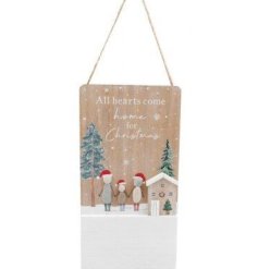 Pebble Xmas Family Hanging Plaque 30cm