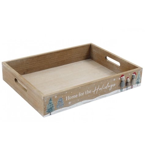 A lovely festive wooden tray from the pebbles collection