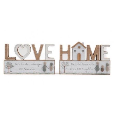 Pebble Home & Love Plaque, 2A 25cm