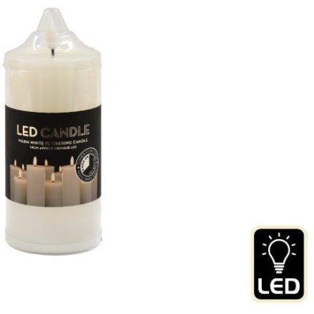 Warm White LED Candle, 15cm