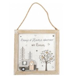 Add a touch of charm to your home with our wooden caravan plaque - a must-have for any decor lover.