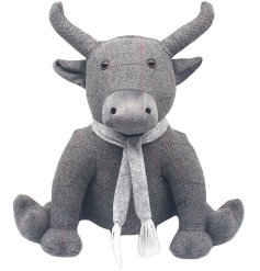 The Bull doorstop with scarf is a stylish and functional addition to any home.