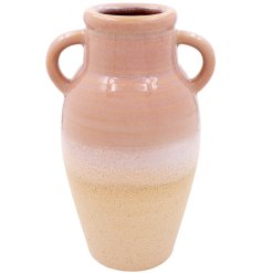 Make your fresh flowers even lovelier with this pink vase, perfect for adding style to any arrangement.