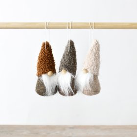A sherpa mini gonk hanging decoration in 3 assorted designs. 
