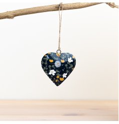 Adorn your space with our charming 08cm Floral Hanging Heart, a beautiful mix of delicate spring flowers and sturdy