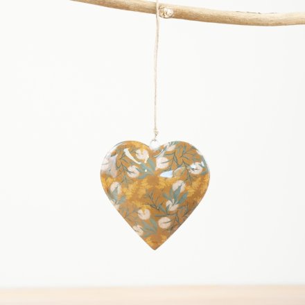 Woodland Hanging Heart Deco, 10cm