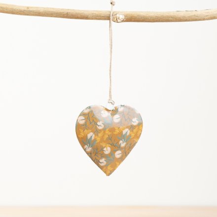 Woodland Hanging Heart Deco, 8cm