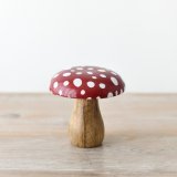 A charming woodland style mushroom with a classic red and white polka dot cap. 